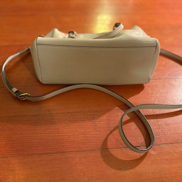 COACH - Cream Smooth Leather Mini Satchel Crossbody Bag - Picture 5 of 7